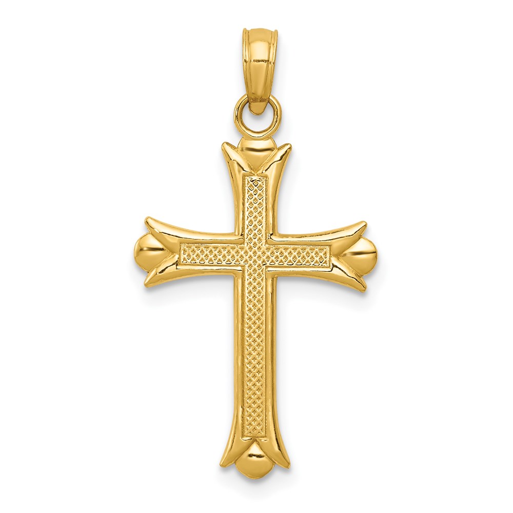 M1849.jpg 14k Fleur De Lis Cross Pendant - Image 1