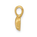 14K Polished Domed Concave Back Heart Charm - Image 2