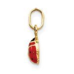 14k Red and Black Enameled Ladybug Charm - Image 2