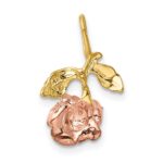 14k with White and Rose Rhodium Rose Chain Slide - Image 3