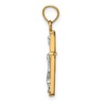 14k Two-tone INRI Crucifix Pendant - Image 2