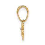 14k & White Rhodium D/C 4 Leaf Clover Pendant - Image 2