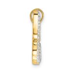 14k and White Rhodium Diamond-cut Butterfly Pendant - Image 2