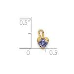 14ky June Synthetic Birthstone Heart Charm - Image 4