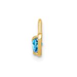 14ky December Synthetic Birthstone Heart Charm - Image 2