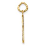 14k Medium Diamond-cut Number 6 Charm - Image 2
