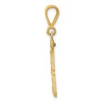 14k Medium Diamond-cut Number 33 Charm - Image 2