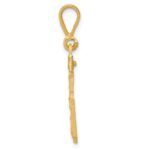 14k Medium Diamond-cut Number 36 Charm - Image 2