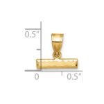14k Medium Diamond-cut Top Charm - Image 4