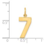 14k Medium Polished Number 7 Charm - Image 4