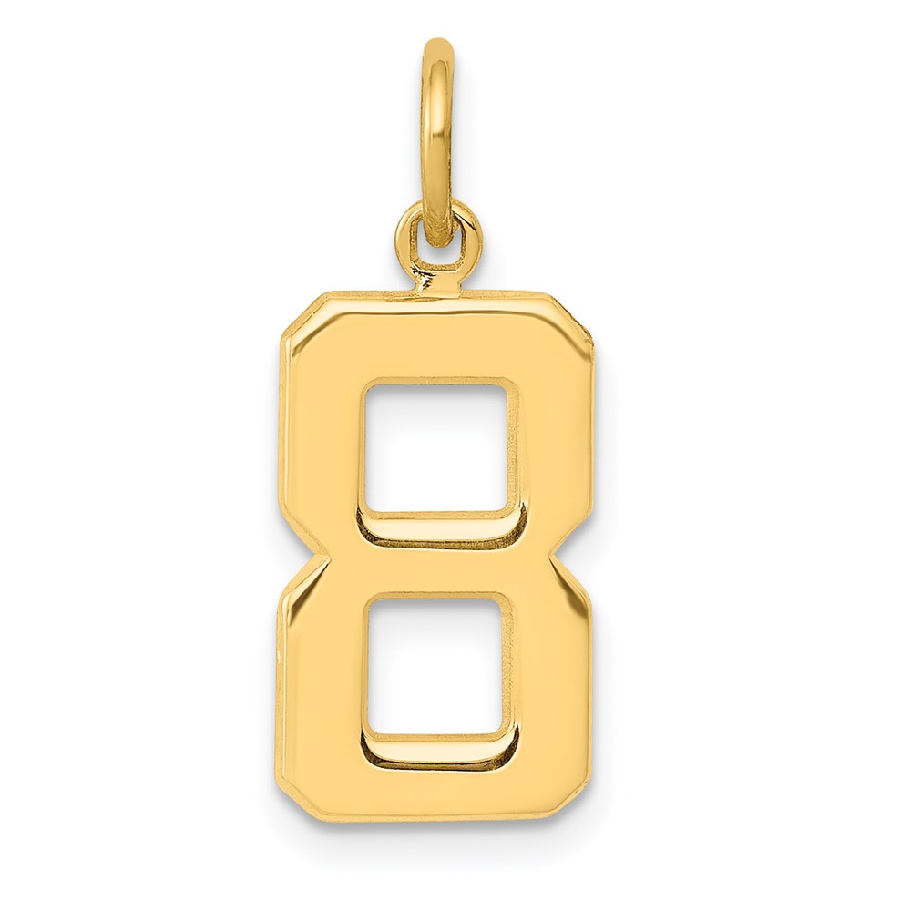 MP08.jpg 14k Medium Polished Number 8 Charm - Image 1