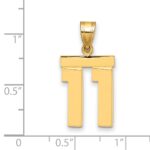 14k Medium Polished Number 11 Charm - Image 2