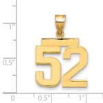 14k Medium Polished Number 52 Charm - Image 2