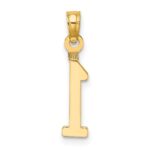 14k Polished Number 1 Pendant - Image 4