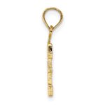 14k Polished Number 3 Pendant - Image 2