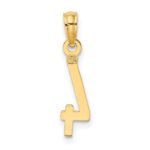 14k Polished Number 4 Pendant - Image 4