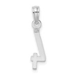 14kw Polished Number 4 Pendant - Image 3