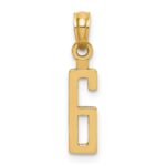 14k Polished Number 6 Pendant