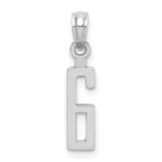 14kw Polished Number 6 Pendant