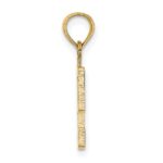 14k Polished Number 9 Pendant - Image 2