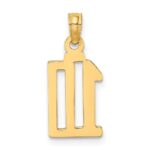 14k Polished Number 10 Pendant - Image 4