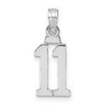 14kw Polished Number 11 Pendant