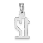 14kw Polished Number 12 Pendant - Image 4