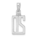 14kw Polished Number 20 Pendant - Image 4