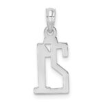 14kw Polished Number 21 Pendant - Image 4