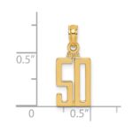 14k Polished Number 50 Pendant - Image 3