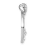 Sterling Silver Rhodium-plated Polished Starfish and Scallop Shell Reef Pendant - Image 2