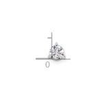 14k White Gold 3/8 carat Lab Grown Diamond VS/SI+ G+ Round Complete Three Prong Chain Slide Pendant - Image 4