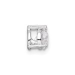 14k White Gold 1/2 carat Lab Grown Diamond VS/SI+ G+ Round Complete Three Prong Chain Slide Pendant - Image 2
