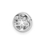 14k White Gold 1/2 carat Lab Grown Diamond VS/SI+ G+ Round Complete Halo Chain Slide Pendant - Image 3