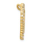 14k 1/2 carat Lab Grown Diamond VS/SI+ G+ Complete Double Heart Chain Slide Pendant - Image 2