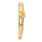 14k 3/4 carat Lab Grown Diamond VS/SI+ G+ Complete Cross Chain Slide Pendant - Image 2
