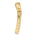 14k 1/2 carat Lab Grown Diamond VS/SI+ G+ Complete Cross Chain Slide Pendant - Image 2