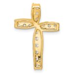 14k 1/2 carat Lab Grown Diamond VS/SI+ G+ Complete Cross Chain Slide Pendant - Image 3