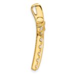 14k 1 carat Lab Grown Diamond VS/SI+ G+ Complete Cross Chain Slide Pendant - Image 2