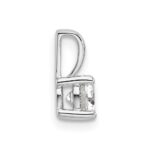 14k White Gold 1/2 carat Lab Grown Diamond VS+ F+ Round Complete Four Prong Pendant - Image 2