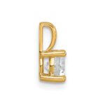 14k 3/4 carat Lab Grown Diamond VS/SI+ G+ Round Complete Four Prong Pendant - Image 2