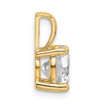 14k 1 1/2 carat Lab Grown Diamond VS/SI+ G+ Round Complete Four Prong Pendant - Image 2