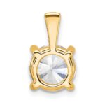 14k 2 1/2 carat Lab Grown Diamond VS+ F+ Round Complete Four Prong Pendant - Image 3