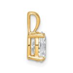 14k 1 carat Lab Grown Diamond VS+ F+ Oval Complete Four Prong Pendant - Image 2