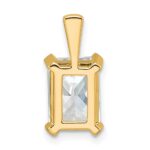 14k 2 1/2 carat Lab Grown Diamond VS+ F+ Radiant Complete Four Prong Pendant - Image 3
