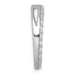 14k White Gold 1 carat Lab Grown Diamond VS+ F+ Complete Circle Chain Slide Pendant - Image 2