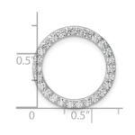 14k White Gold 1 carat Lab Grown Diamond VS/SI+ G+ Complete Circle Chain Slide Pendant - Image 4