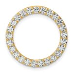14k 1 1/2 carat Lab Grown Diamond VS+ F+ Complete Circle Chain Slide Pendant