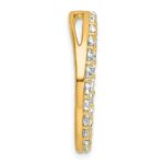 14k 2 carat Lab Grown Diamond VS/SI+ G+ Complete Circle Chain Slide Pendant - Image 2