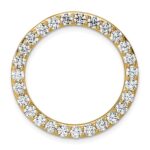 14k 3 carat Lab Grown Diamond VS+ F+ Complete Circle Chain Slide Pendant